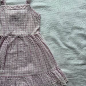 Cat & Jack Lavendar Gingham Kids Casual Dress